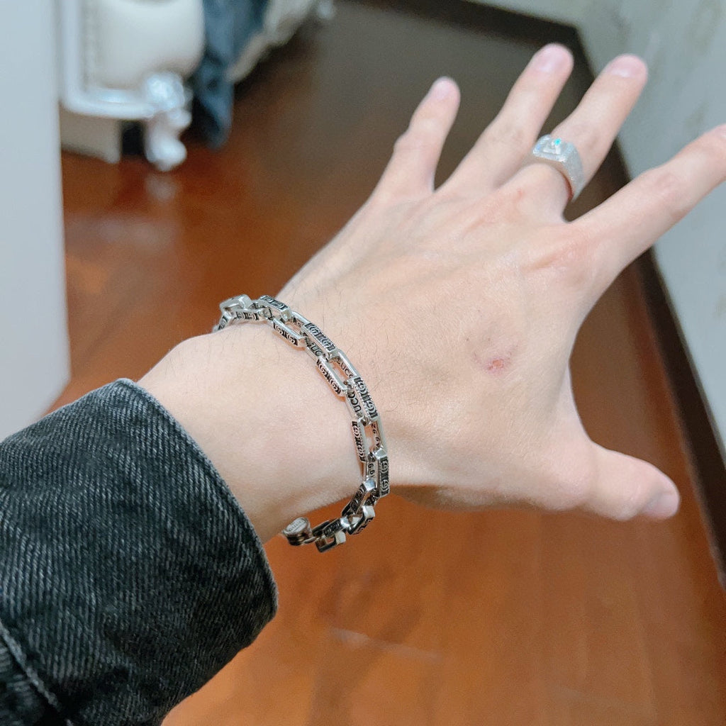 Double Gucci Interlocking Gucci Chain Bracelet