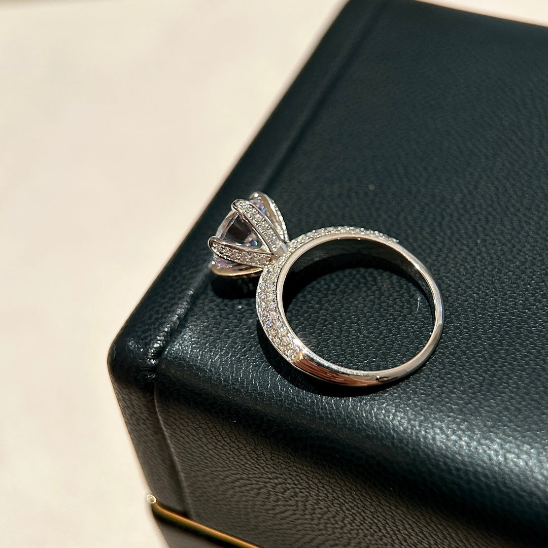 18K Tiffany Pave Tiffany Setting Engagement Ring